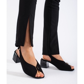 Goodin Élégantes sandales noires à talons hauts le noir 1 Goodin Élégantes sandales noires à talons hauts le noir 1