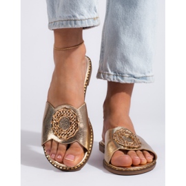 Goodin Babouches dorées femme d'or 1 Goodin Babouches dorées femme d'or 1