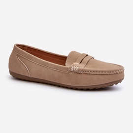 Mocassins Iramarie beiges classiques pour femmes 1