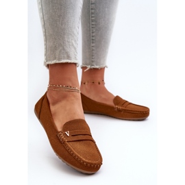 Mocassins Iramarie Camel classiques pour femmes brun 3
