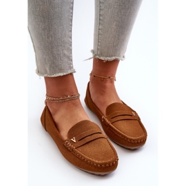 Mocassins Iramarie Camel classiques pour femmes brun 5