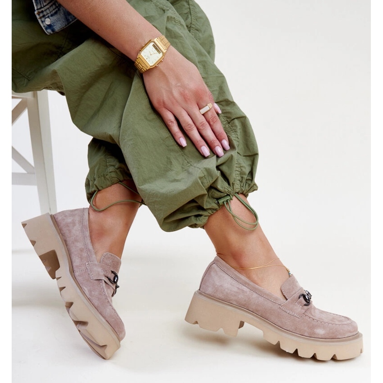 Mocassins Vinceza en daim marron brun 1