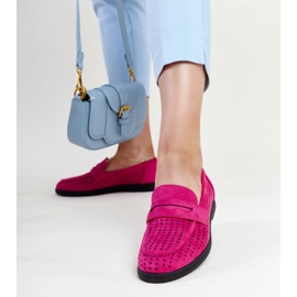 Mocassins en daim rose foncé par Vinceza 2