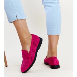 Mocassins en daim rose foncé par Vinceza 3