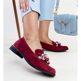 Mocassins bordeaux à décors Dahera rouge 1 Mocassins bordeaux à décors Dahera rouge 1