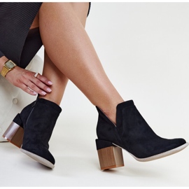 Boots asymétriques isolées noires avec bloc Vanja le noir 2