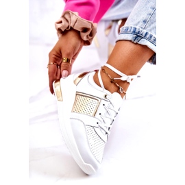 S.Barski Chaussures De Sport En Cuir Pour Femmes Sur Un Compensé Blanc Larson blanche 5 S.Barski Chaussures De Sport En Cuir Pour Femmes Sur Un Compensé Blanc Larson blanche 5