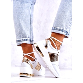 S.Barski Chaussures De Sport En Cuir Pour Femmes Sur Un Compensé Blanc Larson blanche 4 S.Barski Chaussures De Sport En Cuir Pour Femmes Sur Un Compensé Blanc Larson blanche 4