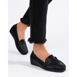 Mocassins noirs pour femme 1