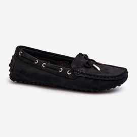 Mocassins Femme Eco Daim Noir Anemilda 1