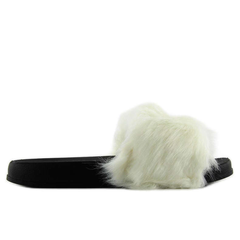 Chaussons avec fourrure dd69p blanc 2