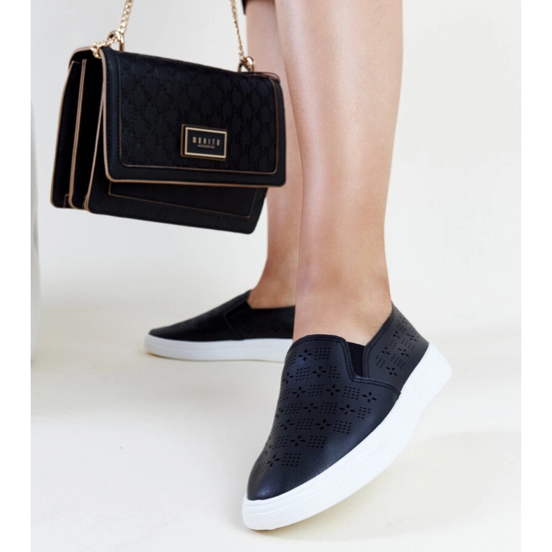 Baskets à enfiler Hilal noires le noir 2