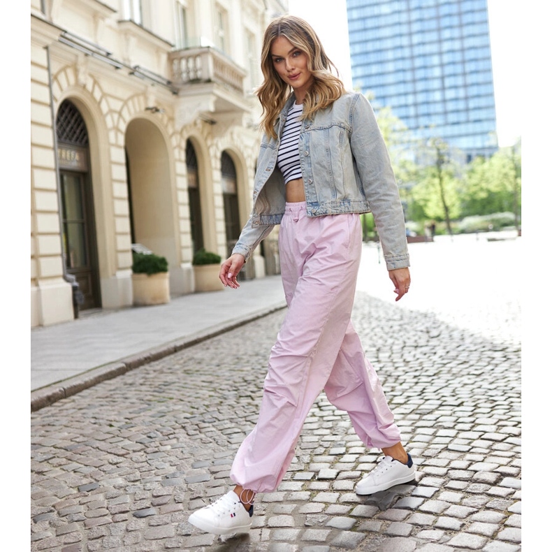 Baskets en éco-cuir Gioya blanches 1