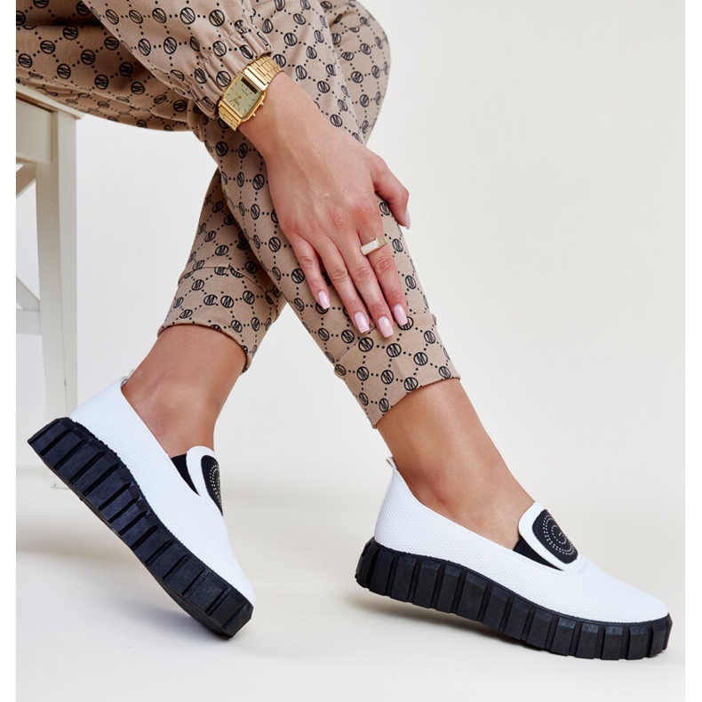 Chaussures blanches à semelle massive Teska 1