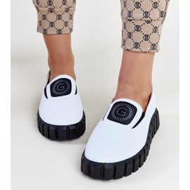 Chaussures blanches à semelle massive Teska 2