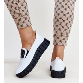 Chaussures blanches à semelle massive Teska 4