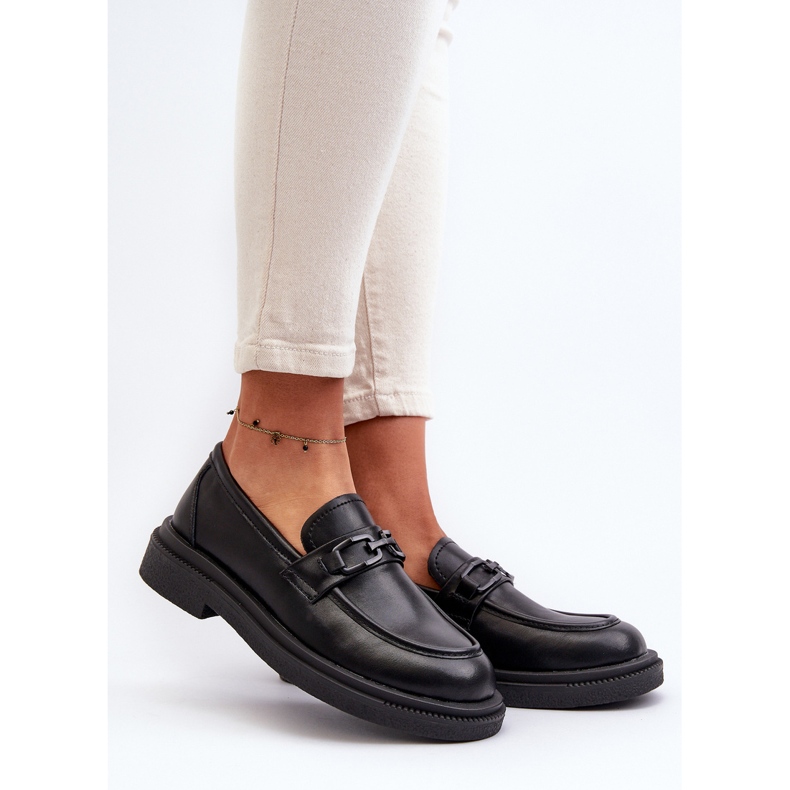 Mocassins Cuir Femme Noir Keelana 2