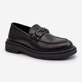 Mocassins Cuir Femme Noir Keelana 1
