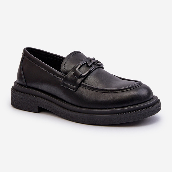 Mocassins Cuir Femme Noir Keelana 1