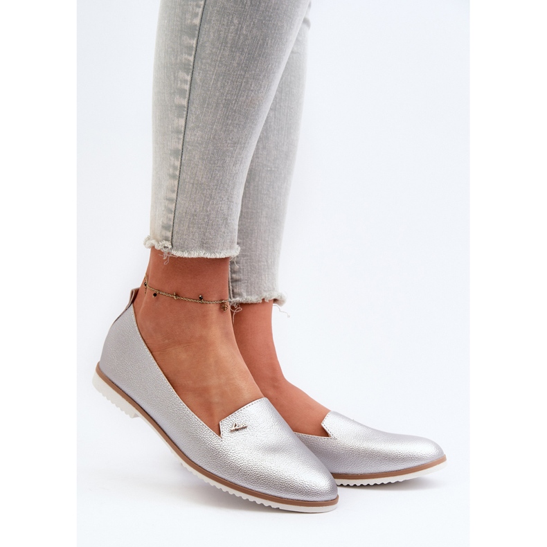 Mocassins Femme Talon Plat Argent Enzla 2 Mocassins Femme Talon Plat Argent Enzla 2