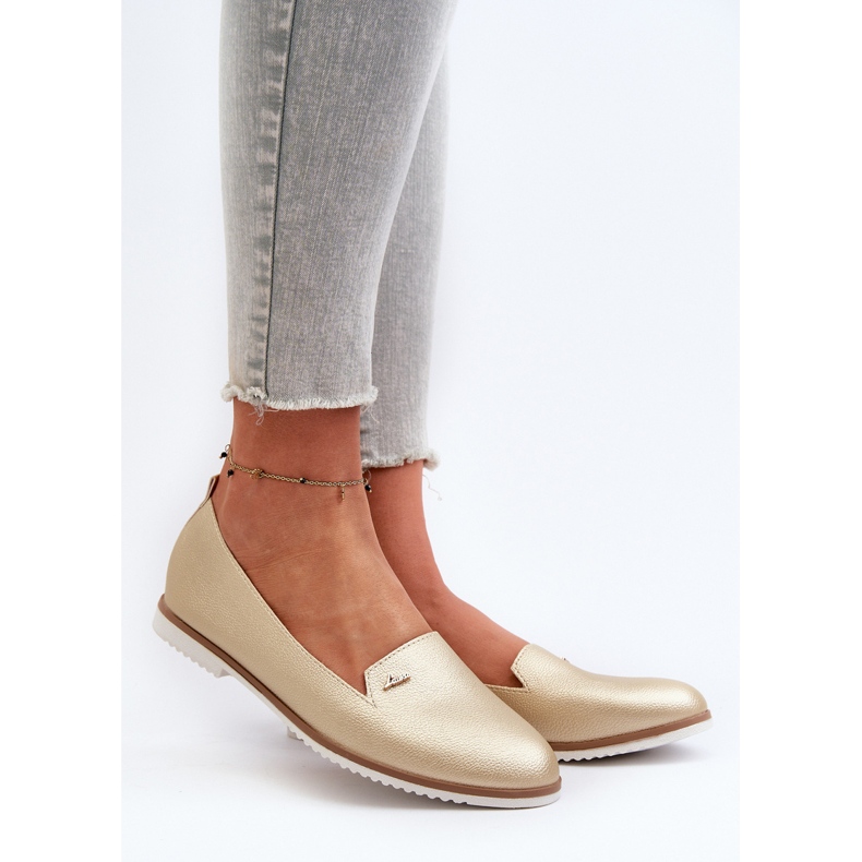 Mocassins Plats Femme Or Enzla doré 2