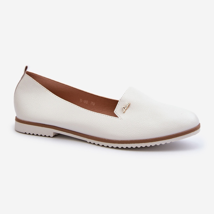Mocassins Plats Femme Blanc Enzla 1