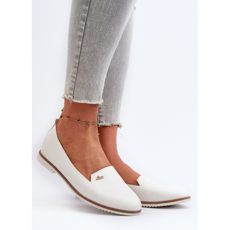 Mocassins Plats Femme Blanc Enzla 2