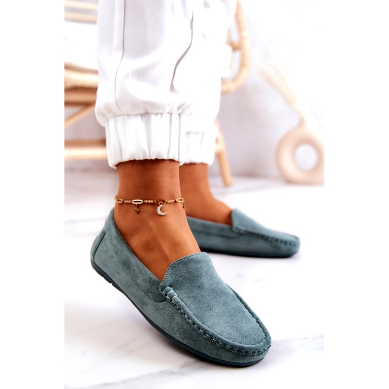 Evento Mocassins en daim pour femmes Menthe Morreno vert 2