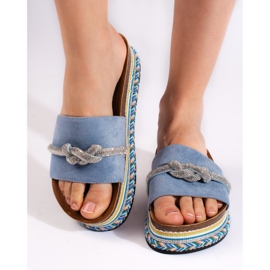 Toboggans plateforme bleu clair 3