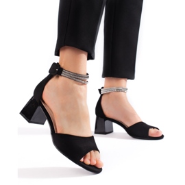 Goodin Sandales noires élégantes pour femmes le noir 1