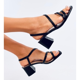 Cudini Sandales à talons hauts noires le noir 1