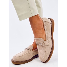 Mocassins femme Vaux Kaki beige 2