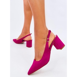 Escarpins à talon ouvert Soheil Fuchsia rose 2