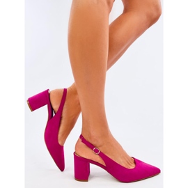 Escarpins à talon ouvert Soheil Fuchsia rose 4