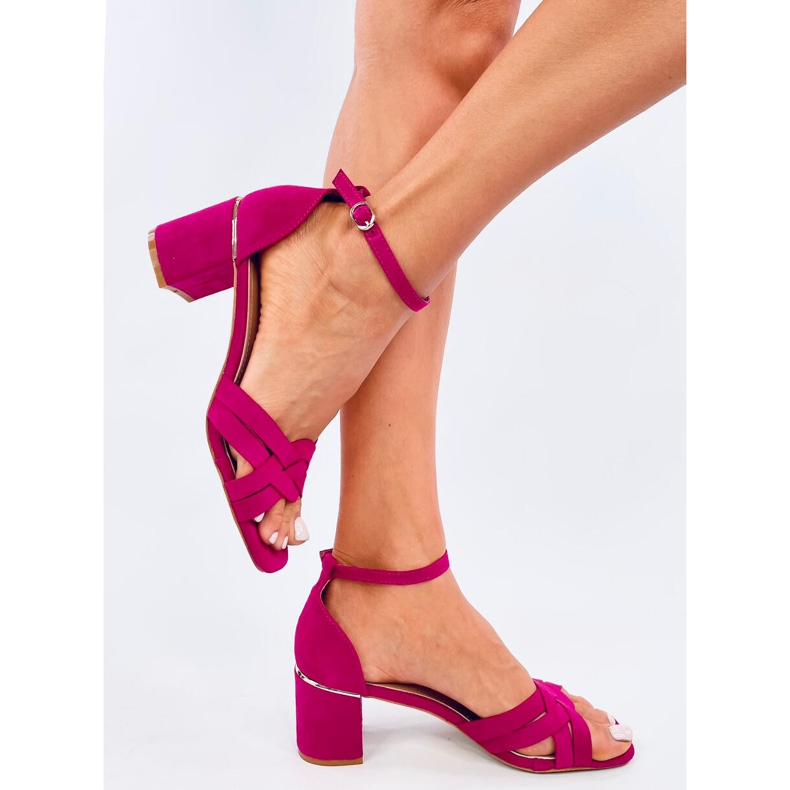 Sandales à talons femme Sabines Fuchsia rose 2