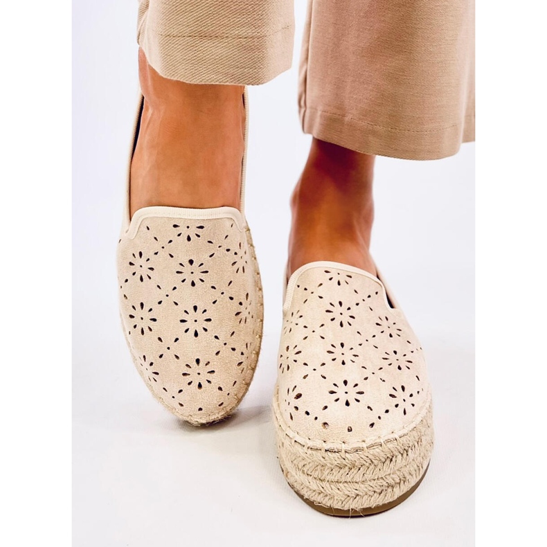 Rigois Espadrilles ajourées beiges 1