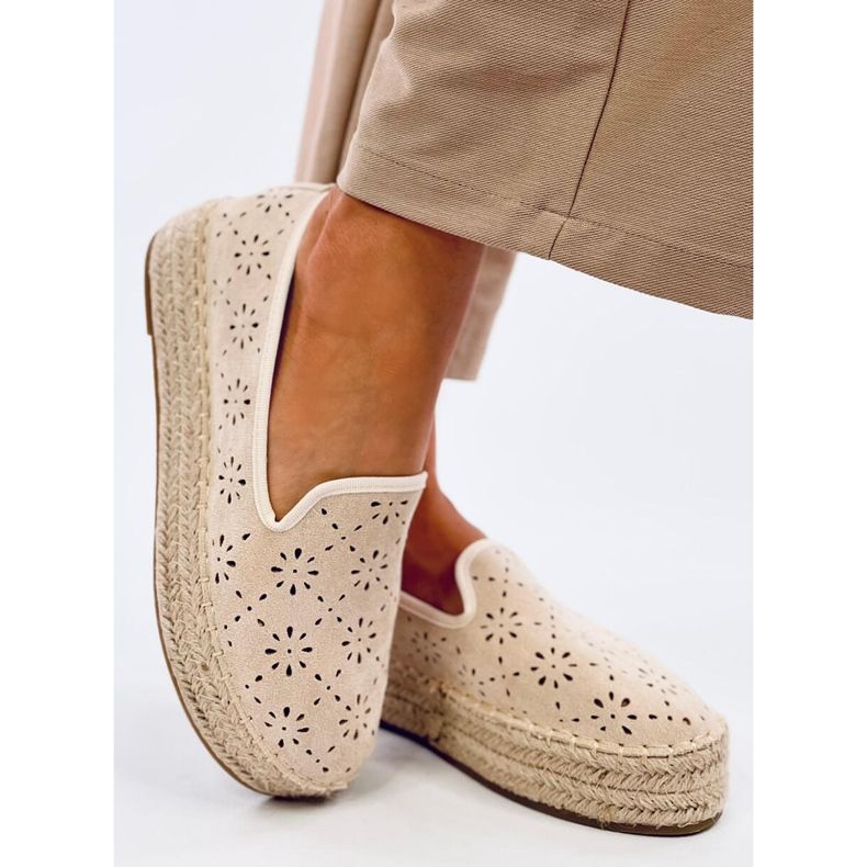Rigois Espadrilles ajourées beiges 2