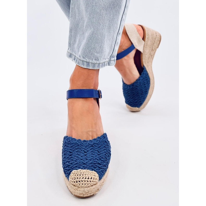 Morelli Sandales compensées espadrilles bleues 1