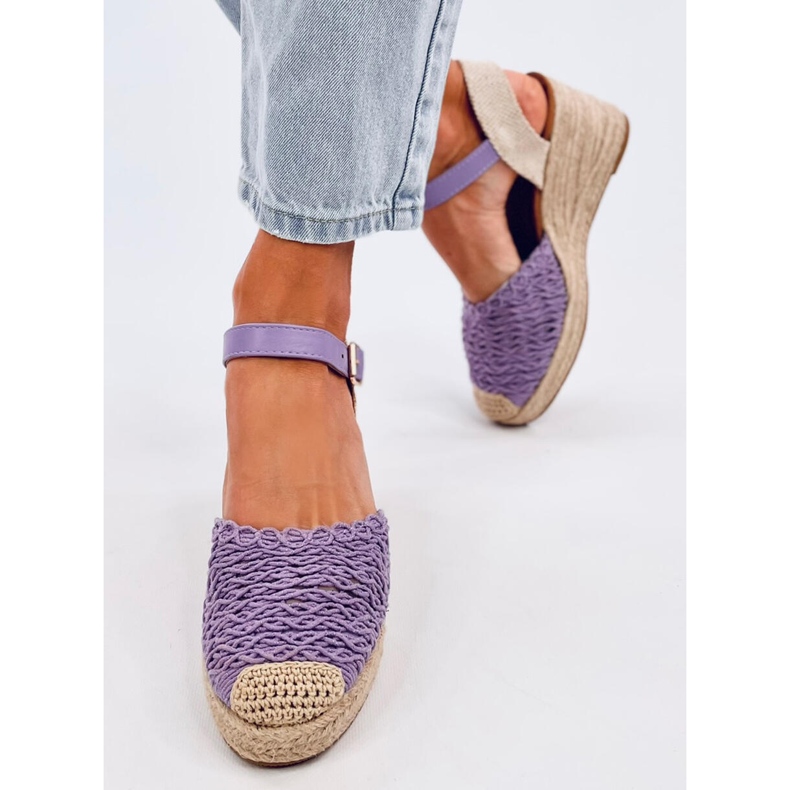 Morelli LT.PURPLE sandales compensées espadrilles violet 1