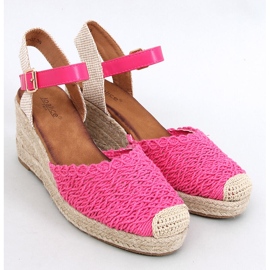 Morelli Sandales compensées espadrilles fuchsia rose 5