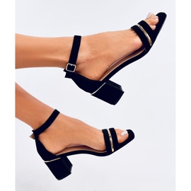 Marroc Sandales à talons bas noires le noir 1