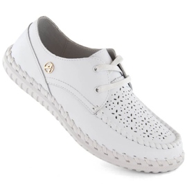 Chaussures Artiker W HBH73 en cuir blanc 1