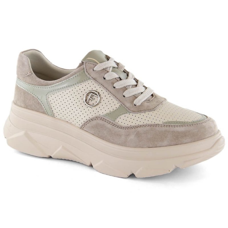 Filippo W PAW531B chaussures de sport en cuir, beige 1