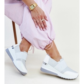 Baskets compensées Kallay blanches 1