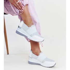 Baskets compensées Kallay blanches 2