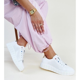 Baskets en cuir blanc Zvonka 1