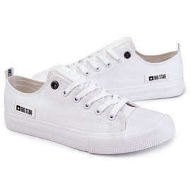 Baskets à faible matériau masculin Big Star KK174006 blanc 3