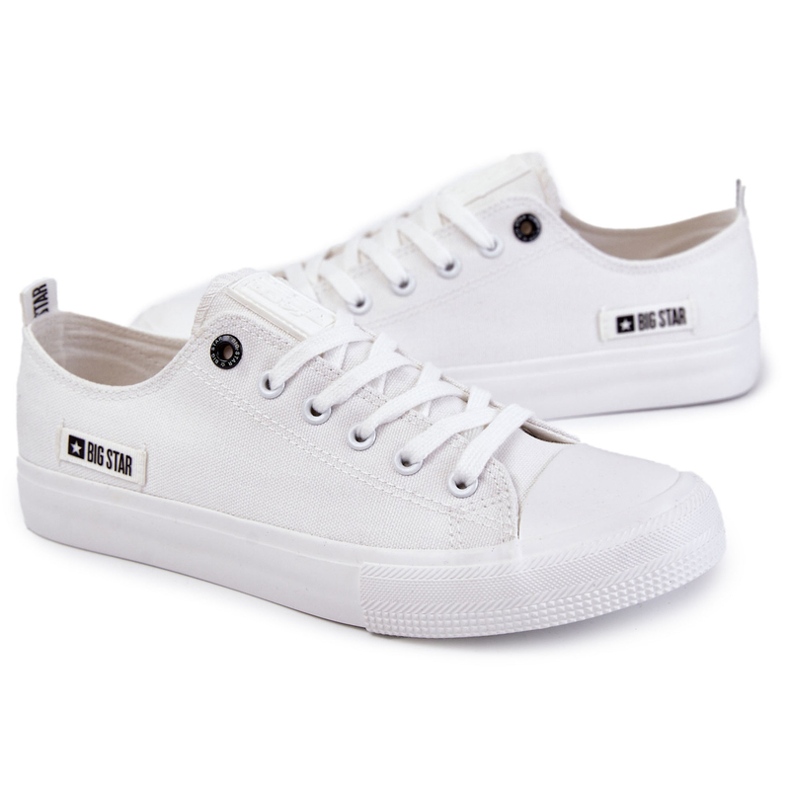 Baskets à faible matériau masculin Big Star KK174006 blanc blanche 3