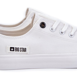 Baskets à faible matériau masculin Big Star KK174006 blanc blanche 2