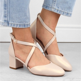 Sandales à lanières pour femmes beige nacré de Sergio Leone 1 Sandales à lanières pour femmes beige nacré de Sergio Leone 1